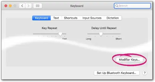 macOS System Settings Keyboard prefpane