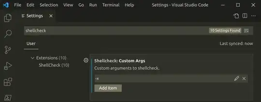 ShellCheck Custom Args setting in GUI directly