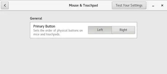 Screenshot showing that options are missing