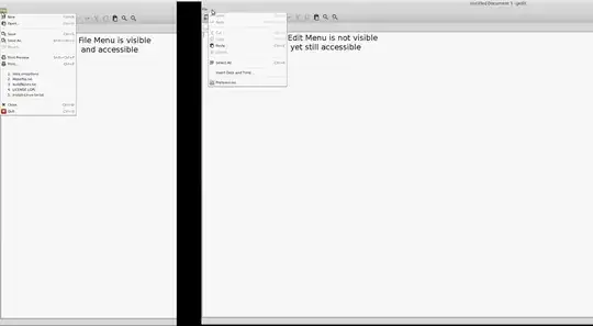 File menu is visible and accessible but Edit menu is not visible yet still acessible