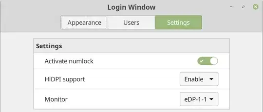 Login Window Settings