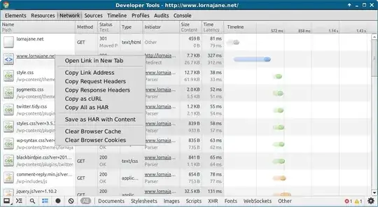 Copy as cURL in Chrome