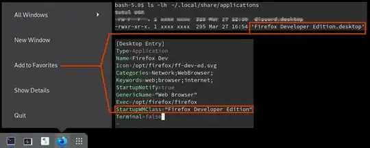 dock context menu screen capture
