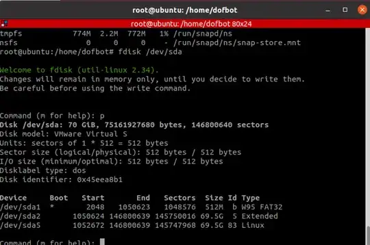 Use fdisk to reorganize disk space