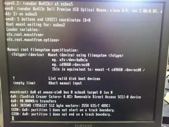 failed to mount root