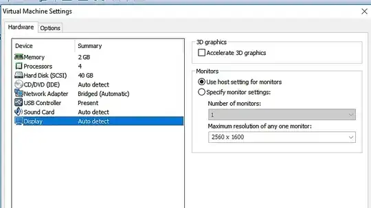 DO NOT tick mark 'Accelerate 3D Graphics'