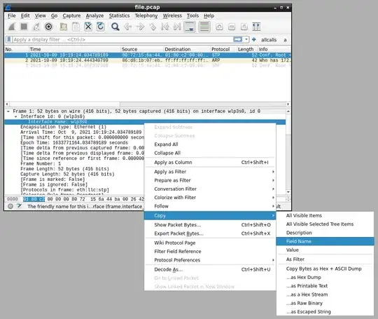 screenshot of field name copy