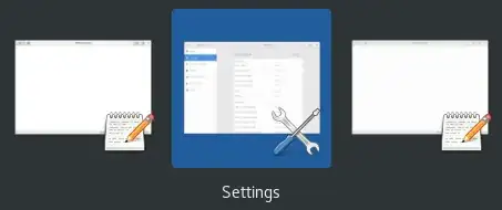 Screenshot of the window switcher