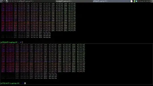 top xterm bottom urxvt