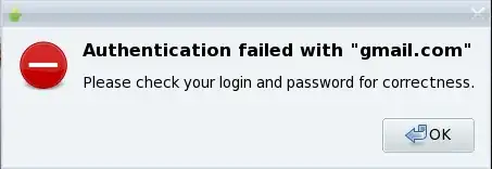 Authentication failed with "gmail.com": Please check your login and password for correctness.