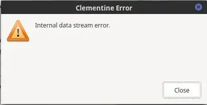 Internal data stream error