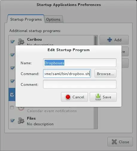 ss of gnome session props