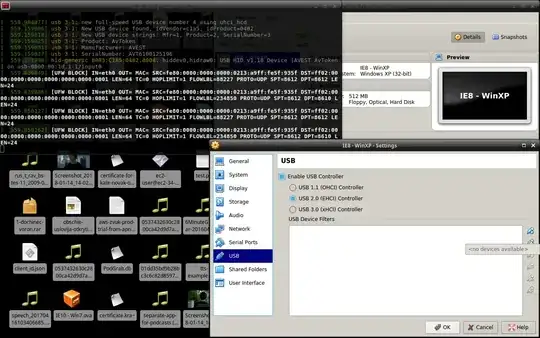 screenshot dmesg virtualbox usb no device available