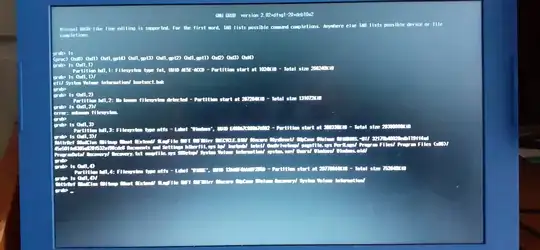 Grub when the USB stick is not connected