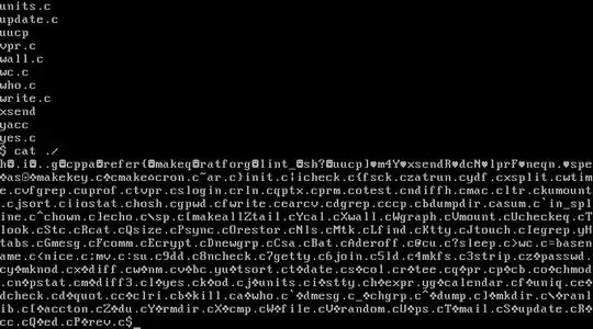 cat ./ in System 7 UNIX