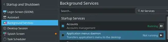 Background Services / Application menus daemon