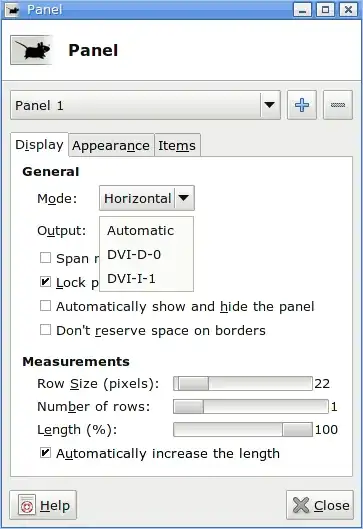 xfce panel preferences
