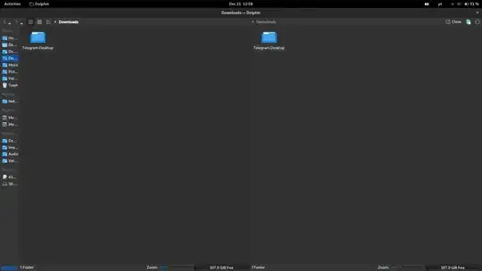 Dolphin screenshot after applying stylesheet