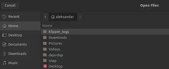 grayed out when clicking on the "upload" button