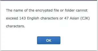 Synology NAS Error