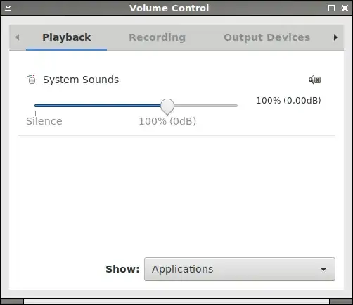 PulseAudio Volume Control