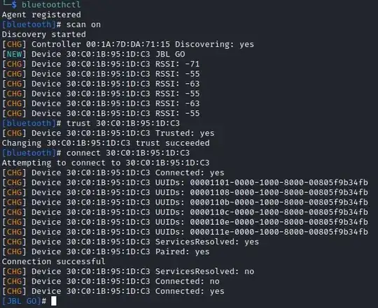 blutoothctl